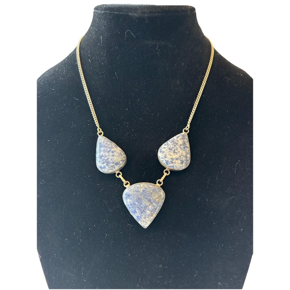 Sodalite And Sterling Silver Vintage Necklace